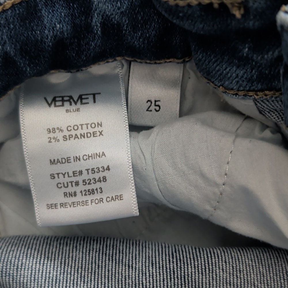 Vervet Blue Distressed High-rise Skinny Jeans - Picture 6 of 7